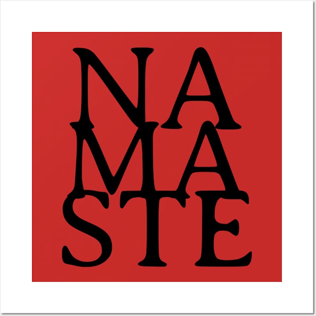 India Yoga Namaste Typography Design Wall Art by New East 